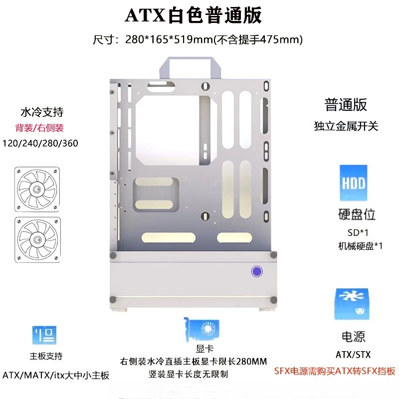 Casing PC Rak Vertikal Open Ch - Atx Case ulasan dan harga