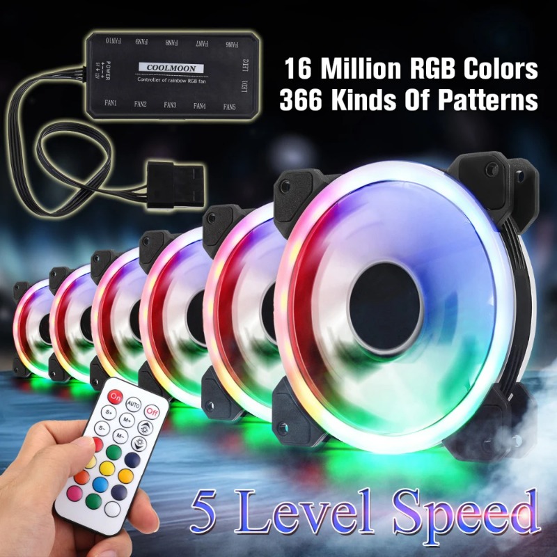 Kipas Pendingin PC RGB 120mm S - Pc Chassis ulasan dan harga