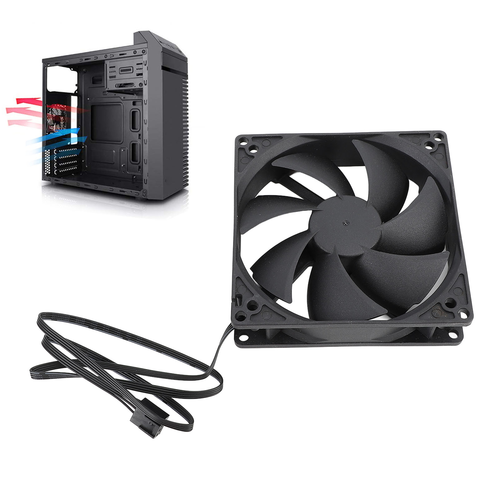 Kipas Casing PC PWM 100mm Kont - Case Fan Controller ulasan dan harga
